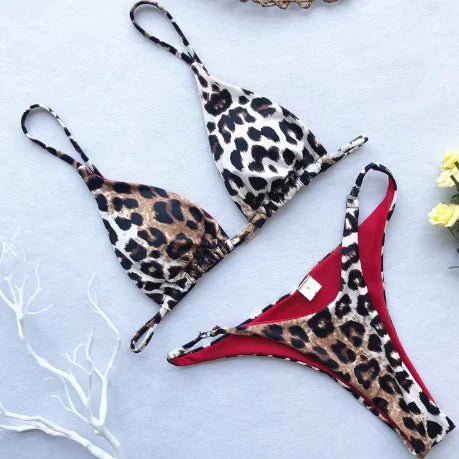 Women's Luxury Summer Leopard Print Bikini Set