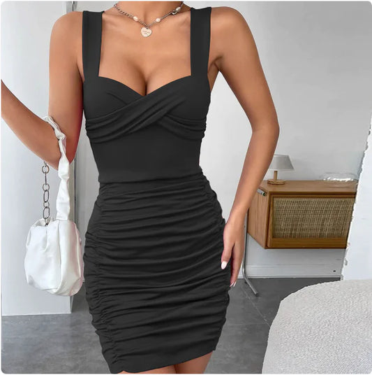 Women's Pleated Sheath Dress