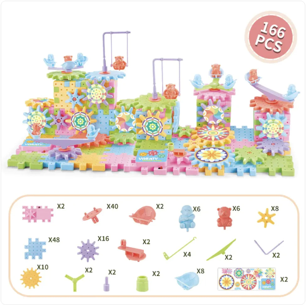 Children's Electric Spinning Building Blocks Toy