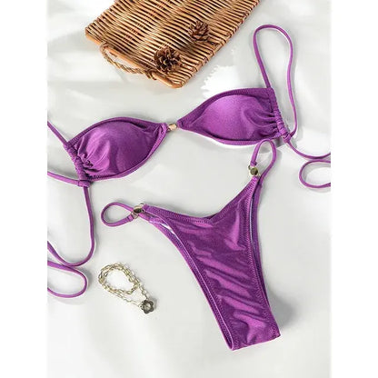 Women's Micro Thong Push Up Bikini
