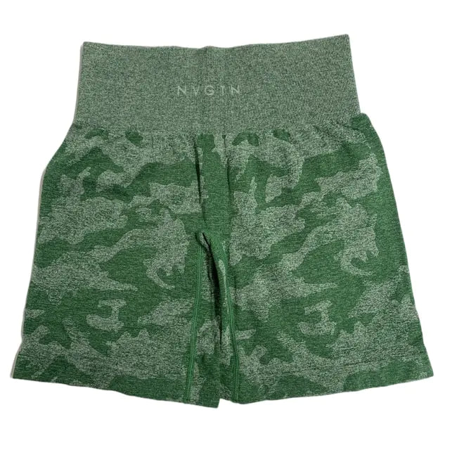 Women's Camo Seamless Activewear Yoga Shorts