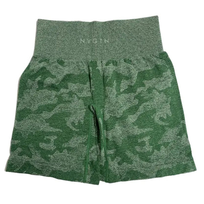 Women's Camo Seamless Activewear Yoga Shorts
