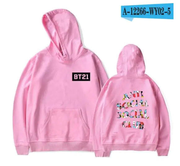 Unisex BTS Cartoon Style Hoodie And Merchandise Hoodie
