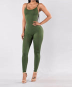 Women's Sleeveless Jumpsuit With Straps
