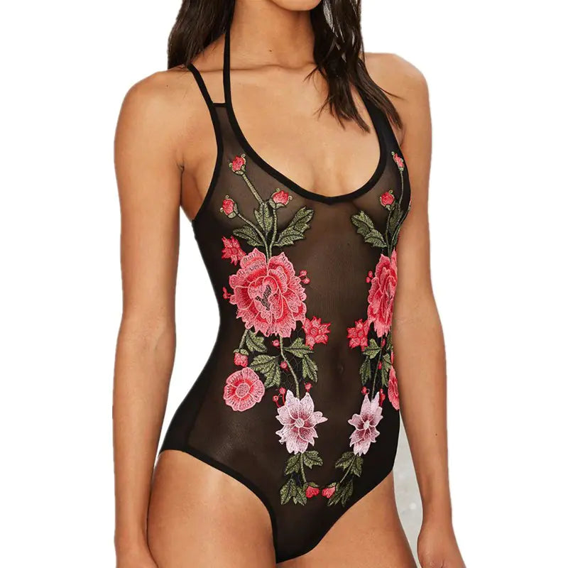 Women's Summer Mesh Embroidered Jumpsuit