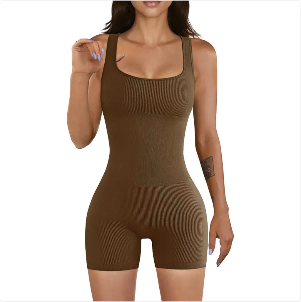 Women's Ribbed Yoga Jumpsuit
