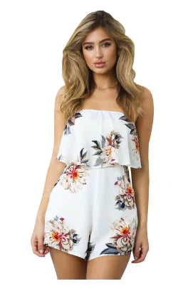 Women's Printed Halter Jumpsuit