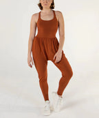 Women's U Neck Loose Jumpsuit