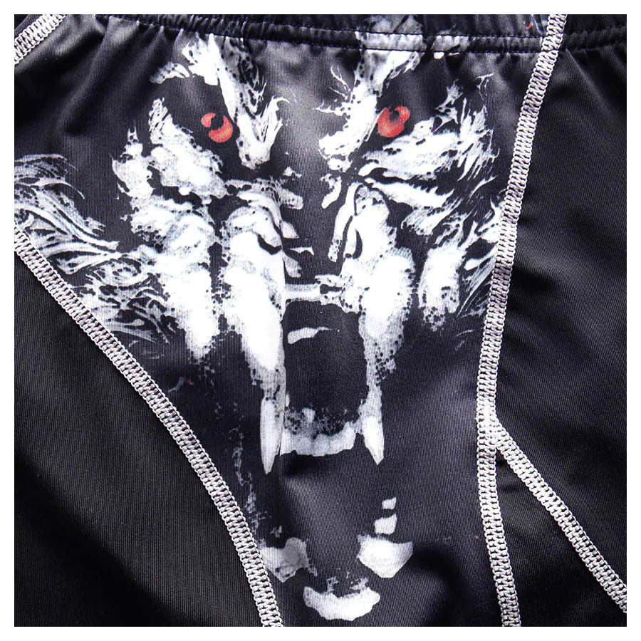 Men's Athletic Quick Dry Compression Shorts With Print
