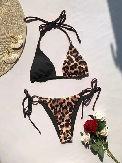 Women's Ellolace Leopard 2 Piece Bikini Set