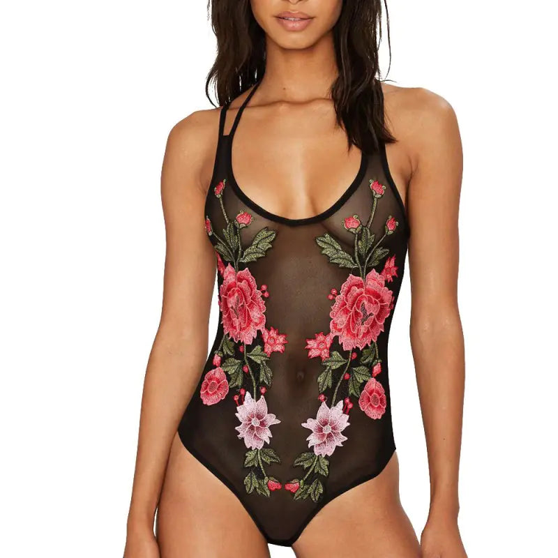 Women's Summer Mesh Embroidered Jumpsuit