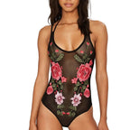 Women's Summer Mesh Embroidered Jumpsuit