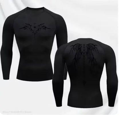 Anime Print Gym Running Compression Quick Dry Tshirt