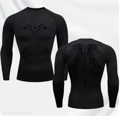 Anime Print Gym Running Compression Quick Dry Tshirt
