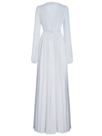 Women's Retro Style Slim White Dress With French Court Elegance