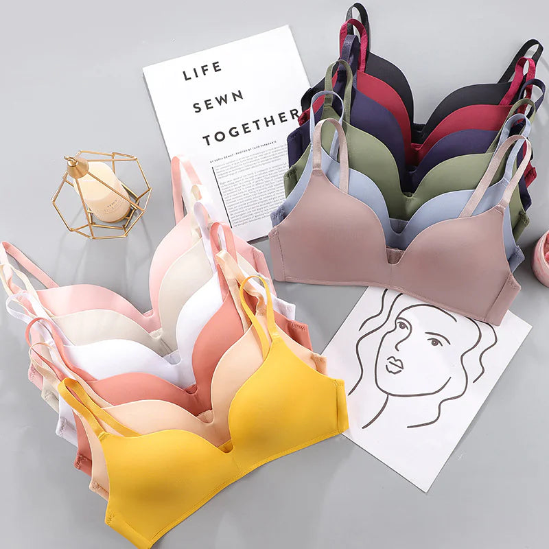 Breathable No Rims Gather Bra for Women