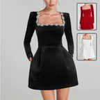 Women's Floral Rhinestone Dress