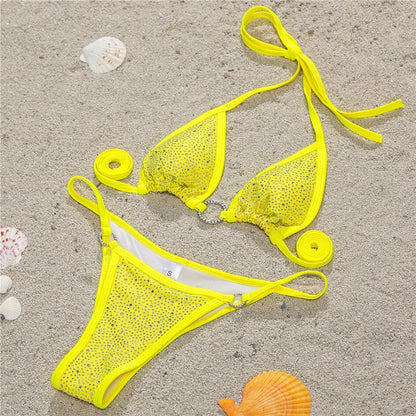 Women's Bandage Mini Thong Bikini Set