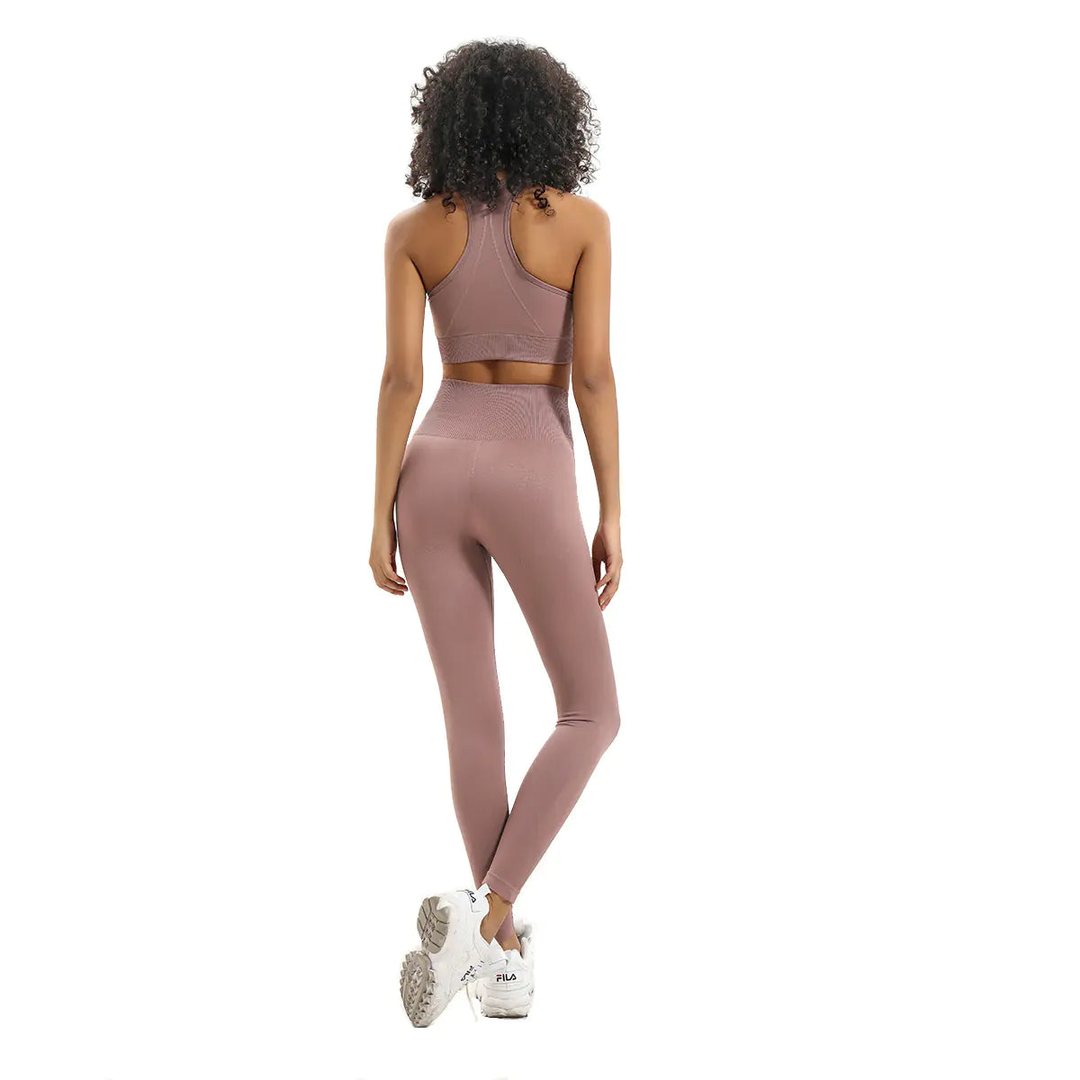 Women's Seamless Knit Yoga Set Activewear Outfit