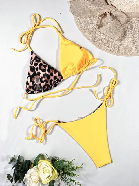 Women's Ellolace Leopard 2 Piece Bikini Set