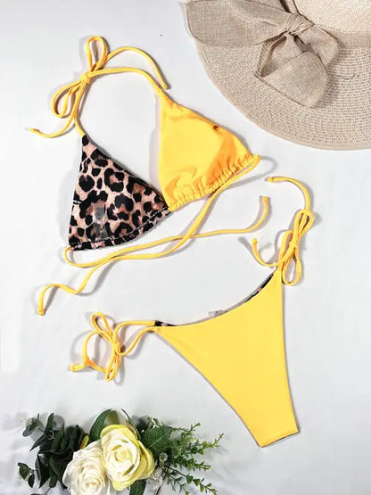 Women's Ellolace Leopard 2 Piece Bikini Set
