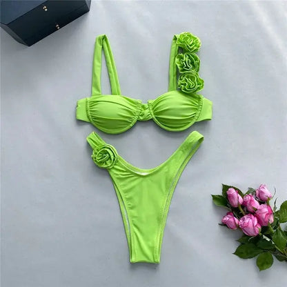 Women's Shiny Push Up Bikini Set