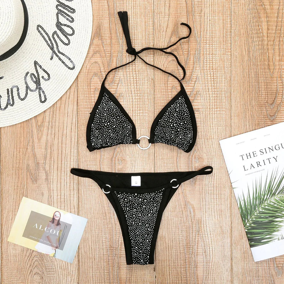 Women's Bandage Mini Thong Bikini Set