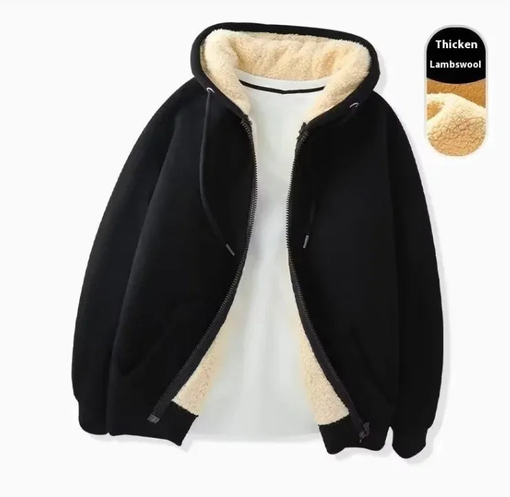 Lamb Wool Zipper Hoodie Main image