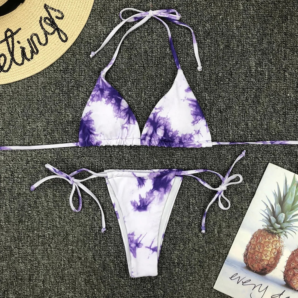 Women's Tie Dye Micro Bikini Set
