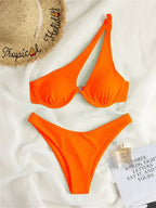 Women's Solid Ribbed Bikini Set