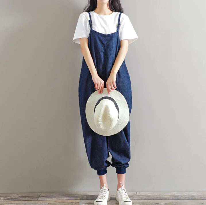 Women's Jumpsuit With Suspender Straps