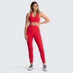Women's Seamless Knit Yoga Set Activewear Outfit