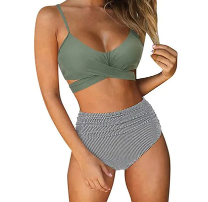Women's Sexy Solid Print Bikini Set