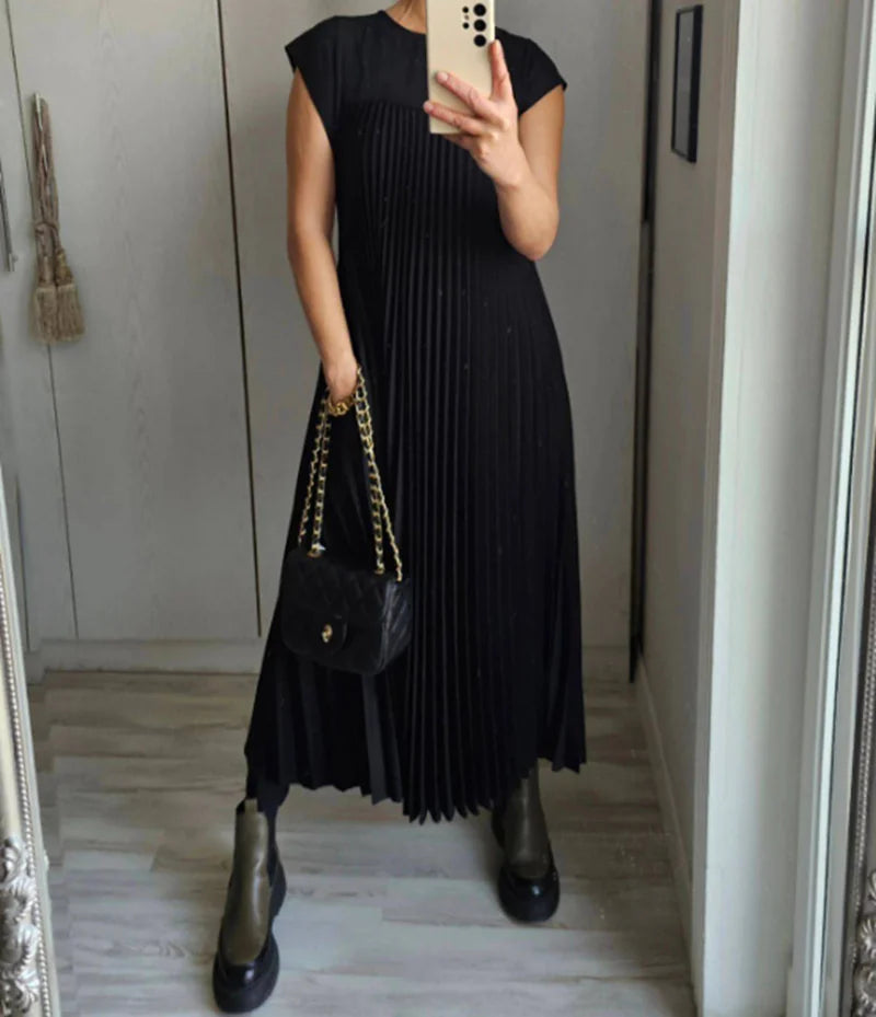 Women's Pleated Maxi Dress