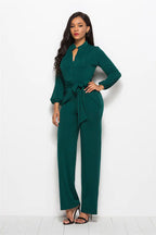 Women's Plus Size Long Sleeve Jumpsuit