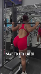 Sexy Hollow Backless Scrunch Butt Sport Jumpsuit Short Woman One Piece