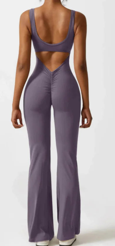 Women's Seamless Hollow Yoga Bodysuit Casual Activewear