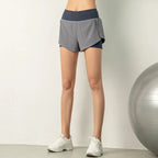 Women's Double Shorts Side Pocket Running Shorts
