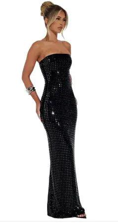 Women's Tube Rhinestone Dress Main image