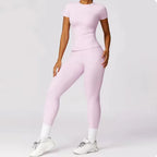 Women's Quick Dry Spring Short Sleeve Yoga Top Activewear For Workouts