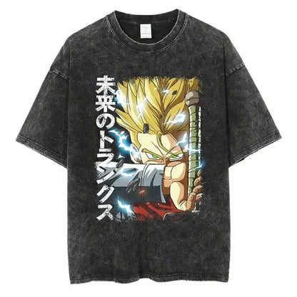 Anime Dragon Ball Washed Oversized Tshirt