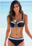 Women's Mid Waist Bikini Swimsuit With Chest Pad