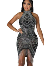 Women's Sequin Backless Dress