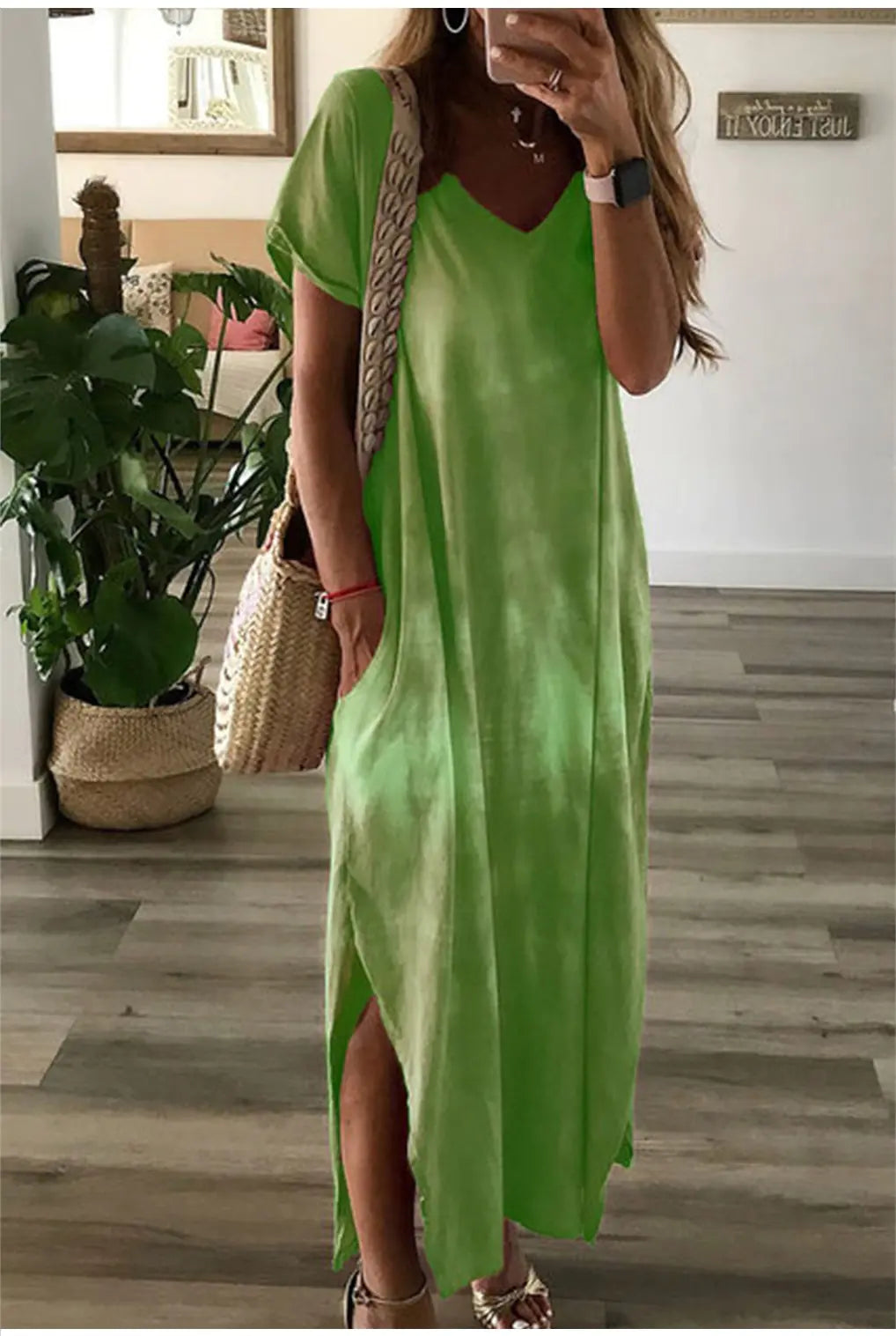 Women's Tie Dye Short Sleeve Dress Main image