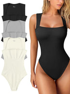 Women's Square Neck Sleeveless Jumpsuit