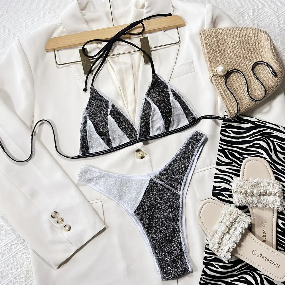 Women's Patchwork Mini Bikini
