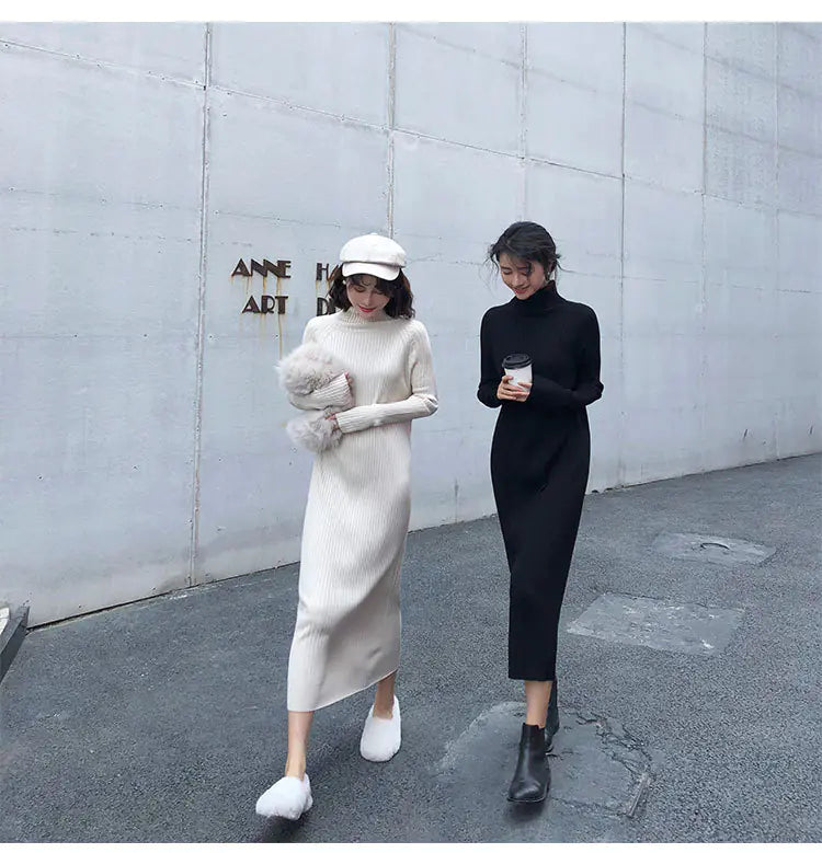 Women's Korean Style Knit Dress