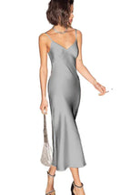 Women's Silk Sleep & Long Strappy Dress