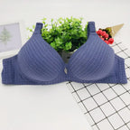 6 Pieces Large Cotton Moms Steel Rimless Bra