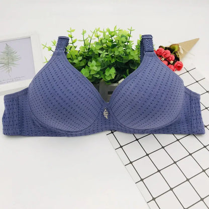 6 Pieces Large Cotton Moms Steel Rimless Bra